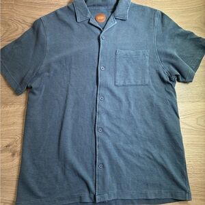Common People Short Sleeve Button Down Textured Shirt Men’s Large